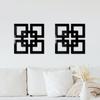 4Pcs 3D Acrylic Mirror Stickers Geometry Hollow Pattern Modern Room Bathroom Decor Diy Wall Decoration Supplies