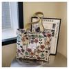 Canvas Tote Handbag - Small Summer Shoulder Bag for Women