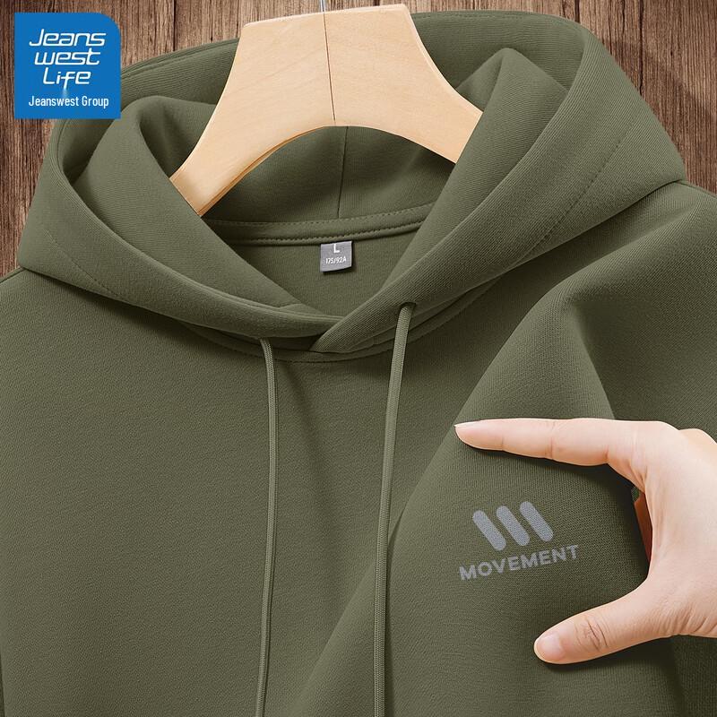 Jeanswest Life Men's Graphic Loose Fit Hooded Sweatshirt