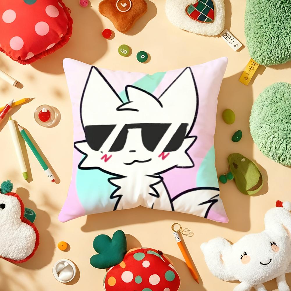 BBoykisser Cat Cute Cushion Cover Plush Fabric Soft DoubleSided Printed Sofa Warm Winter Home Gift Pillow Cover