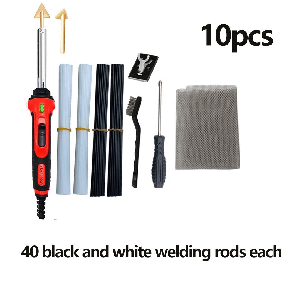 

Portable Car Plastic Welding Hot Iron Stand And Wire Brush Repair Kit Repair Plastic Soldering Iron Car Bumper Welding Machine красный