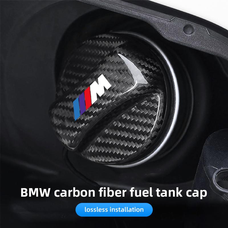 True Carbon Fiber Car Fuel Tank Cap Protective Cover For BMW X1 X2 X3 X5 X4 X6 X7 3 4 5 6 Series E46 E90 E60 F30 F10 E39 E36 F20 YF6