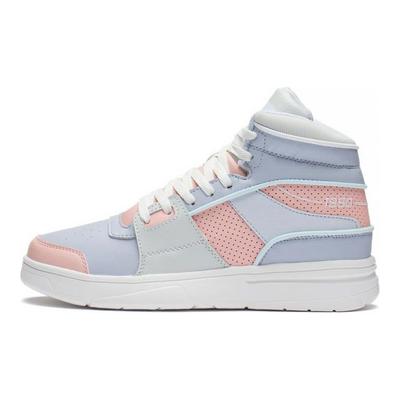Li Ning Retro 90er Serie Bequeme Vielseitige Lässige High-Top Lifestyle-Schuhe Damen Sneaker Blau Pink ABCS098-3