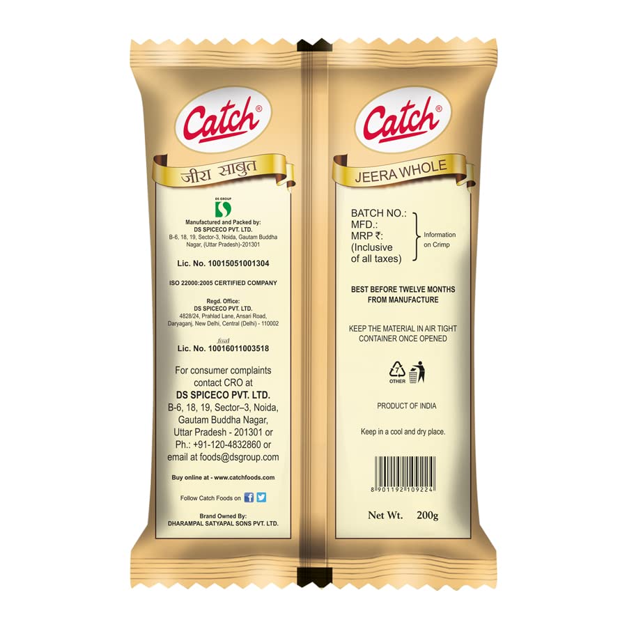Catch Cumin Whole | Jeera Whole, 200g