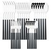 16/24/30Pcs Gold Imitation Wooden Handle Dinnerware Cutlery Set Stainless Steel Tableware Knife Fork Spoons Silverware Western Flatware