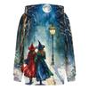 Women's Casual Long Sleeve Halloween Print Hoodie Pullover Sweatshirt