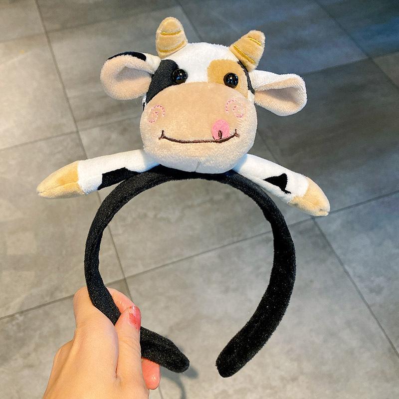 Niedliches Tier Kuh Gesichtswasch-Stirnband für Kinderaufführungen