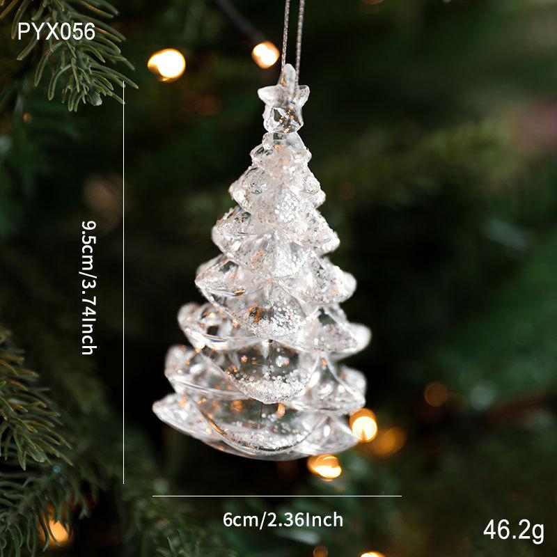Christmas Ornament Acrylic Sequin Christmas Tree Pendants Snowflake Christmas Supplies Hanging Ornament