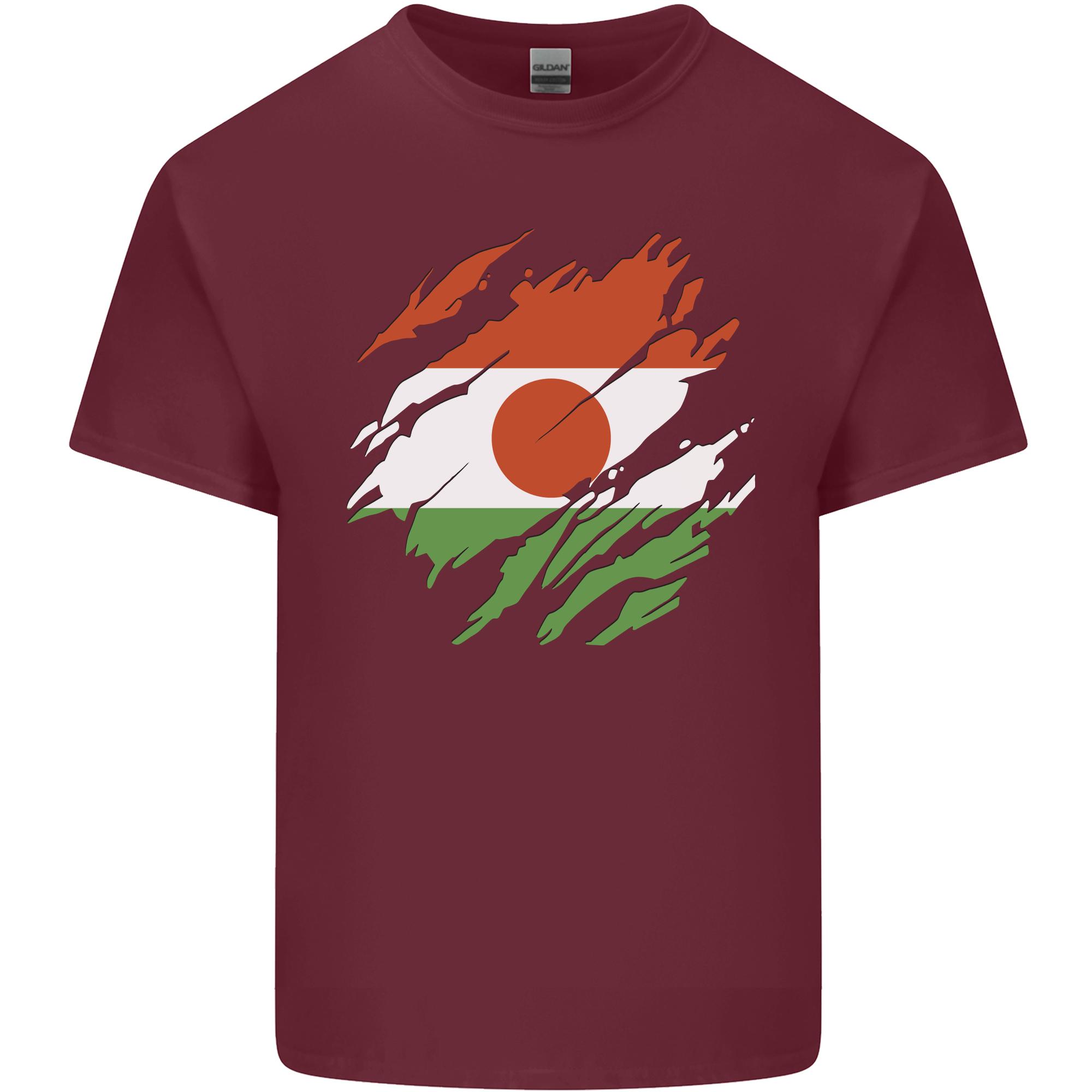 Torn Niger Flag Nigerien Day Football Unisexs Light Cotton TShirt S