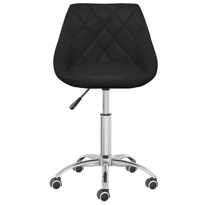 Office Chair Swivel Black Faux Leather