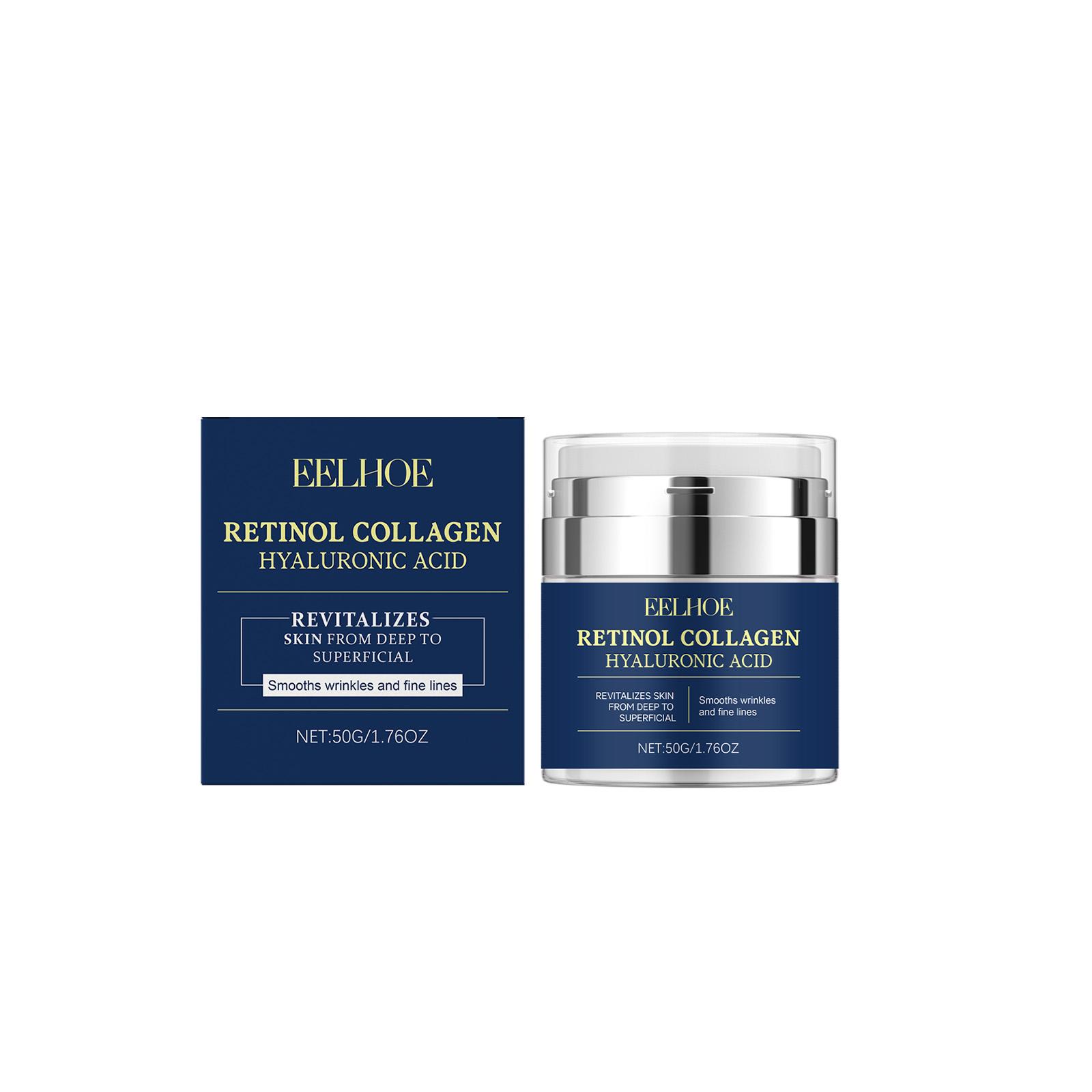 

EELHOE Retinol Collagen Cream Wrinkle Remover Reduce Fine Lines Tighten Skin Firming Hyaluronic Acid Lifting Facial Moisturizer