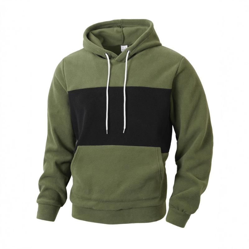 New Autumn and Winter Men's Fashionable Color-blocking Sweatshirt Casual Hoodie