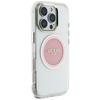 Guess IML Metal Colored Circle Classic Logo MagSafe case for iPhone 16 Pro Max pink