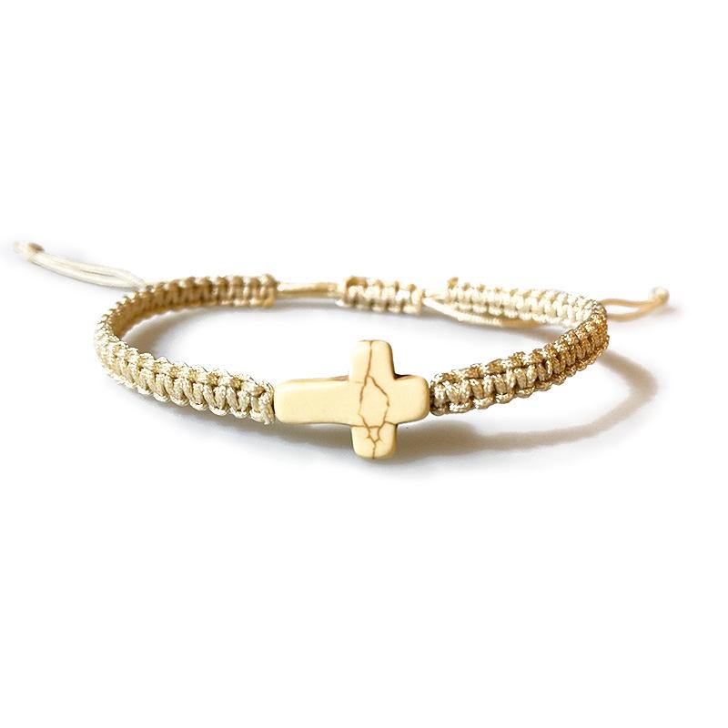 Turquoise Cross Handmade Adjustable Unisex Bracelet/Anklet