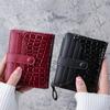 2023 Women's Korean Style Stone & Crocodile Pattern Wallet with Buckle, Zipper, Multiple Card Slots & Coin Purse