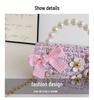 Koreanische Kamelie Schleife Perlen Schulter- und Crossbody-Tasche für Kinder