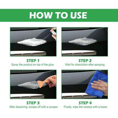 All Purpose Adhesive Glue Remover Sticky Residue Remover Spray Car Glass Label Cleaner Spray Quick Easy Adhesive Remover Cleaner