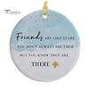 Acrylic Round Pendant Decorations 2D Christmas Hanging Ornaments, Santa Snowflake Reindeer Festive Party Supplies for Tree Decorations, Reusable