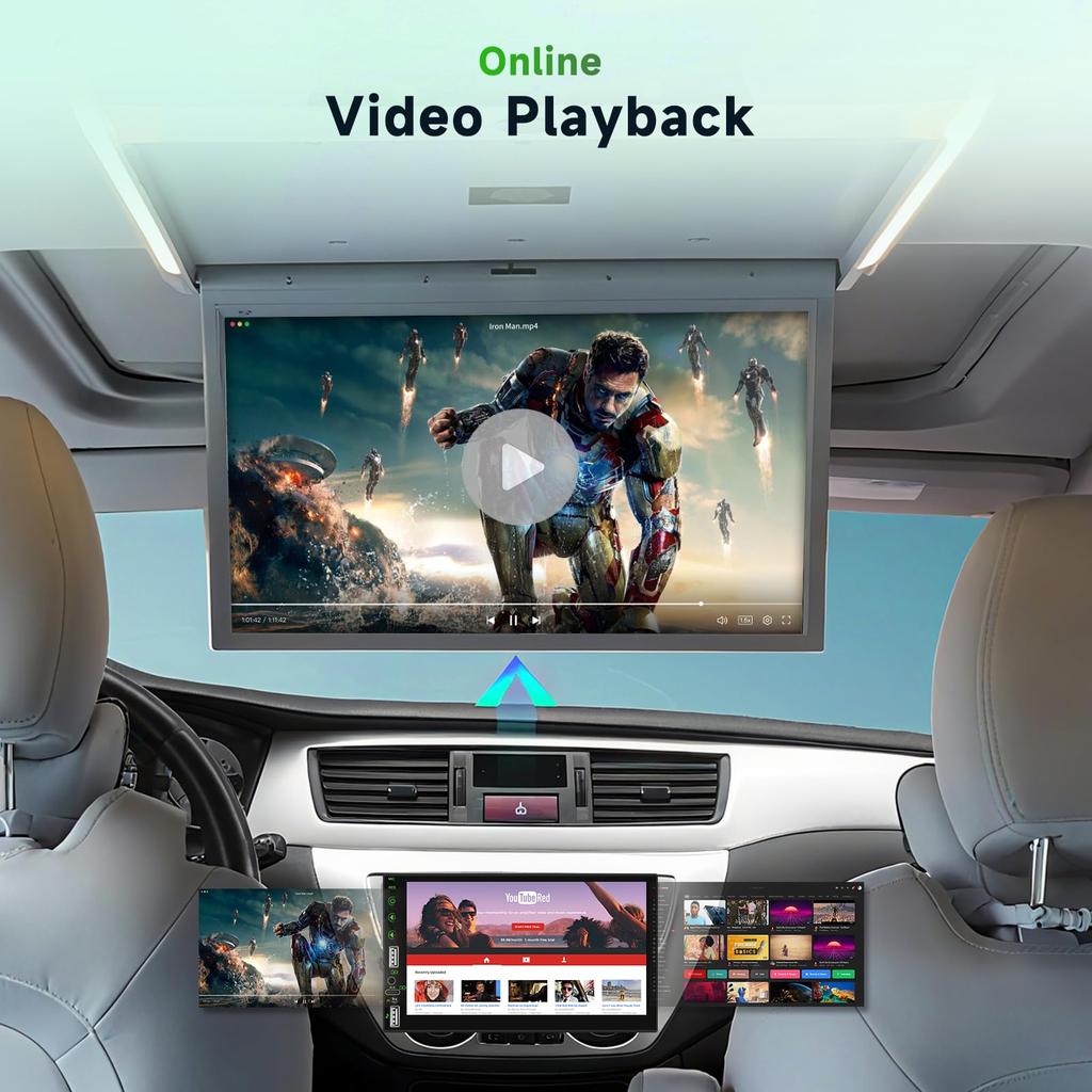 Hodozzy 1Din Car Stereo Wireless Carplay/Android Auto Support Wireless, 7 Inch Touch Screen 1Din