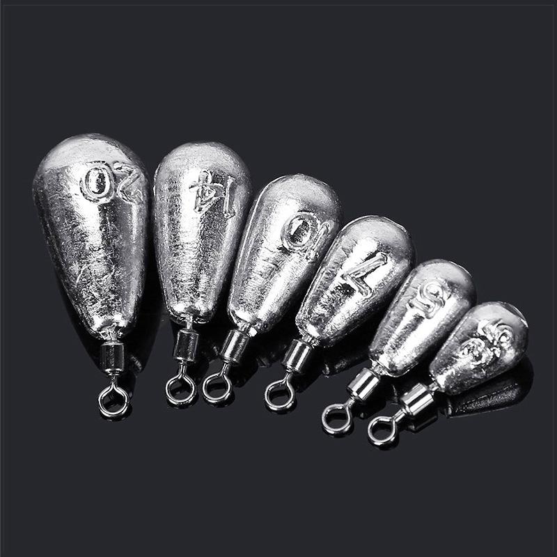 Lure-Free Rig Sinker: Cylindrical Drop Shot with Swivel, Anti-Hang Design