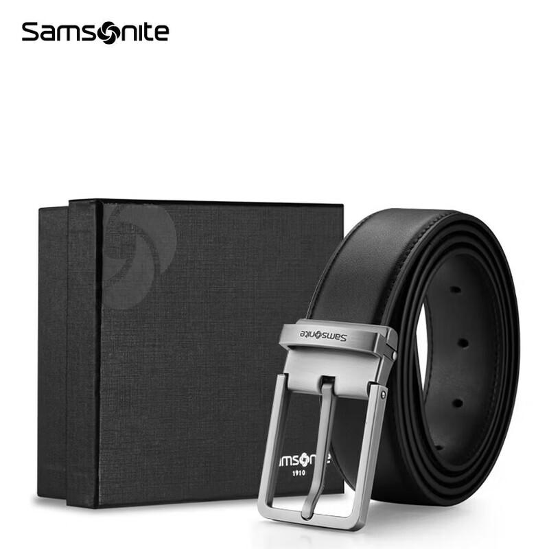 Мужской кожаный ремень Samsonite с пряжкой-булавкой, подарочный набор 120cm