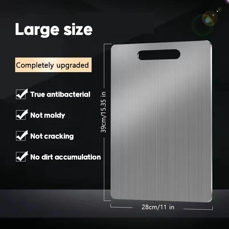 Steel Panel And Chopping Board Kitchen Household Thickened Double Sided Cutting Board Block Kneading Dough Board 316 Stainless