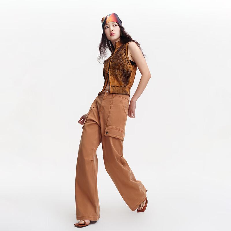 

ONLY Women s Wide-Leg Cargo Pocket Pants XS (155/60A)
