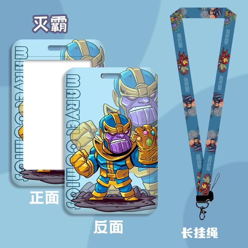 Anime Characters Card Holder Lanyard Keychain ID Credit Bus Card Cover Hang Rope Lariat Lanyard Key Rings Fans Gifts