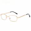 New Fashionable Foldable Square Metal Frame Dual Light Reading Glasses Blue Light Blocking And Eye Protection Diopter To +4.0