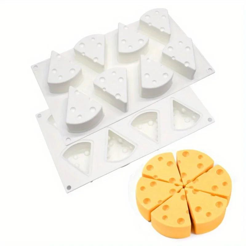 8 Löcher Käse Silikon Mousse Handgemacht Kreativ Eiswürfelformen Backformen Silikon Kuchenformen Zubehör Zubehör Großhandel
