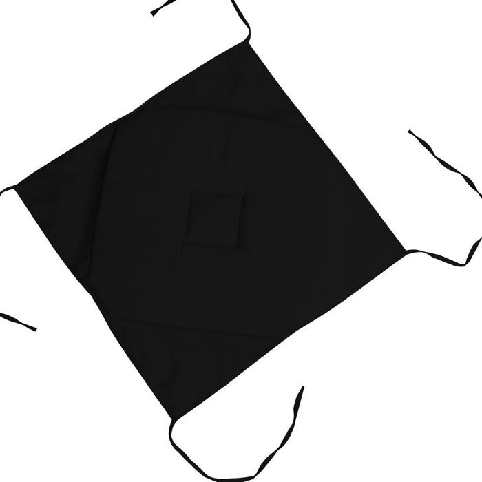 Galette de chaise - EDEN - Nelsen - 4 rabats - 40x40 cm - noir