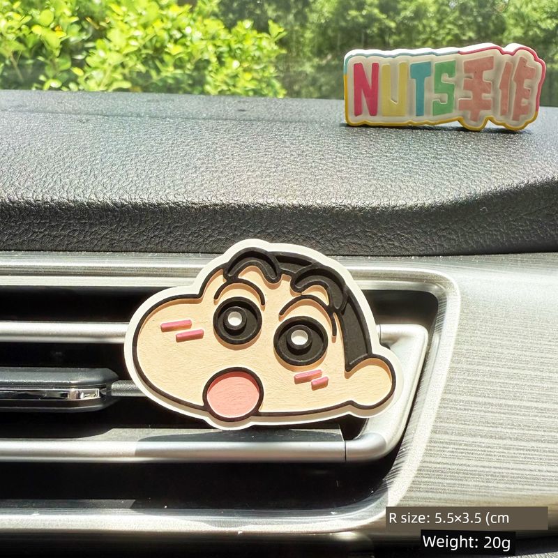 Crayon Shin-Chan Car Air Vent Diffuser Stone Aromatherapy Essential Oil Cute Handmade New Car Birthday Gift for Best Friend