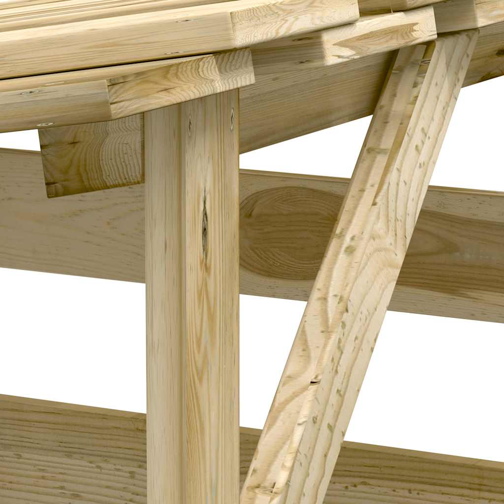 Vidaxl Gazebo da Giardino con Tetto, 3 Pezzi, 100X90X200 Cm, Pino