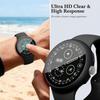 Etui z Ochroną Ekranu do Google Pixel Watch 4 41mm 45mm Twarde PC Ochronny HD Hartowane Szkło Zderzak Cover do Google Watch 4