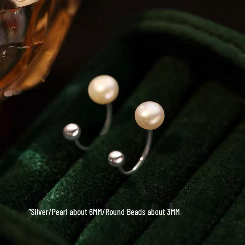 2024 Luxury Pearl Stud Earrings - 925 Sterling Silver Needle Women's High-End Style