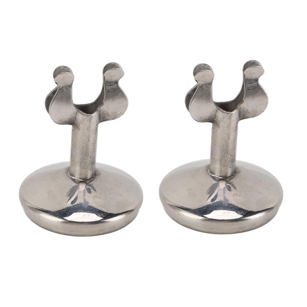 2Pcs Table Number Stands Stainless Steel Round Stable Base Sturdy Simple Place Card Holder for Wedding Party Office M