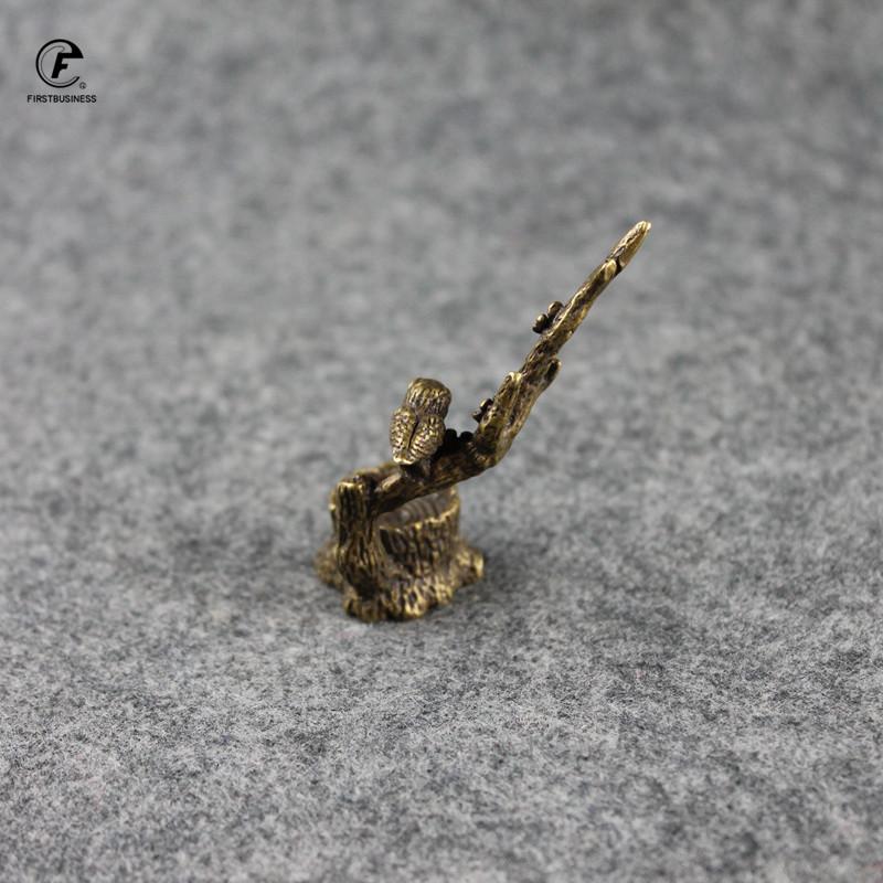 Antique Copper luckly Magpie Plum Tree Branch Ornaments Creative Animal Stump Incense Burner Home Office Desk Decorations gift