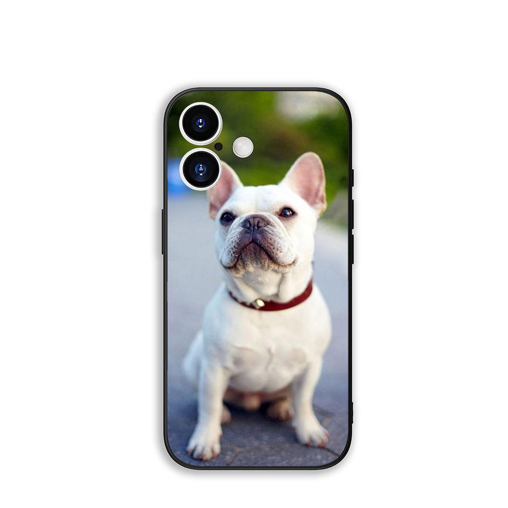 Phone Cover Dog Lovely France Bulldog Casing for Apple iPhone 16 15 14 Plus 13 12 Mini 17 Pro Max + ProMax 16E Air 15+ Case