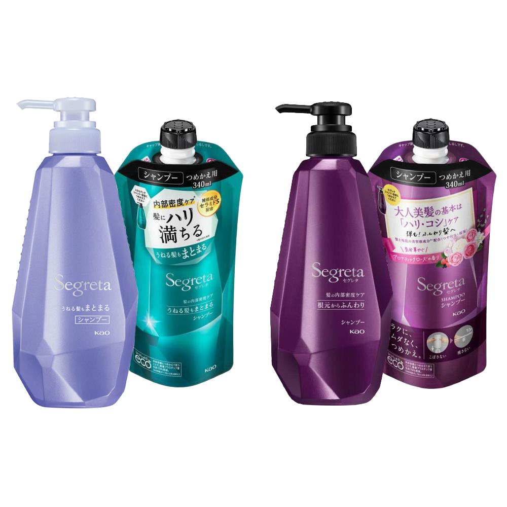 

Japan Kao Segreta Shampoo Manage Unruly Hair / Soft and Light (Bottle 430ml / Refill 340ml) Manage Unruly Hair 430ml