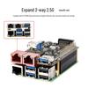 Raspberry Pi 5 PCIe M.2 NVMe Expansion Card with USB 3.2 Dual 2.5G Ethernet Ports and SSD Boot