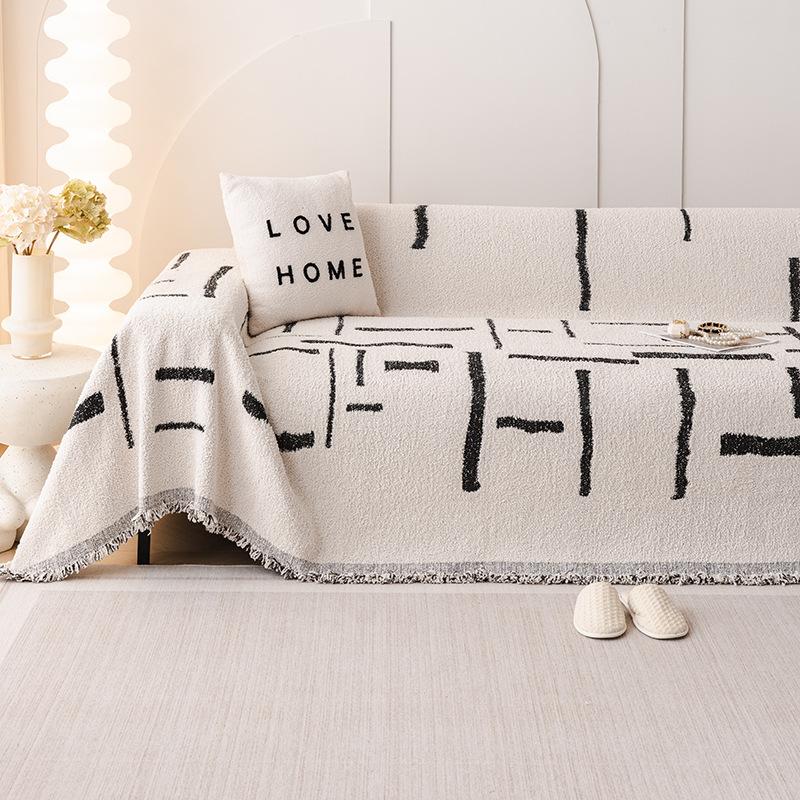 Nordic Simple High Sense Autumn and Winter Sofa Cover Cloth Plush Sofa Towel Sofa Cover Anti-Scratching Sofa Cover