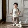 Completo sportivo a maniche lunghe e pantaloni casual in stile coreano per bambini piccoli (Primavera 2026)