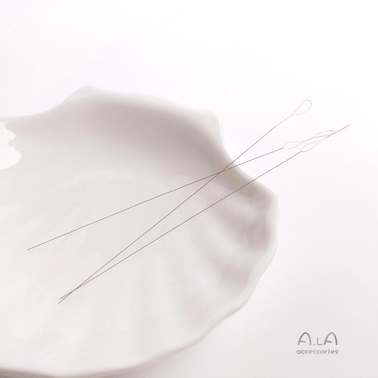 Handmade Twisted Beading Needle & Fine Stainless Steel Wire for DIY Bracelets, Necklaces, Earrings