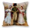 European Royal Woman Beauty Portrait Painting Cushion Covers Decorative Pillow Case For Sofa 45X45cm