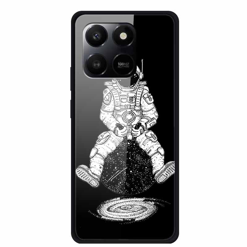 Phone Case For Honor 400 Smart Play 10T Case Luxury Cartoon Tempered Glass Hard Back Cover For Honor X7d Case Coque Funda Shell