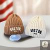 Winter Letter Baby Knit Hat Solid Color Embroidered Warm Toddler Beanie Cap Kids Crochet Hats Bonnet