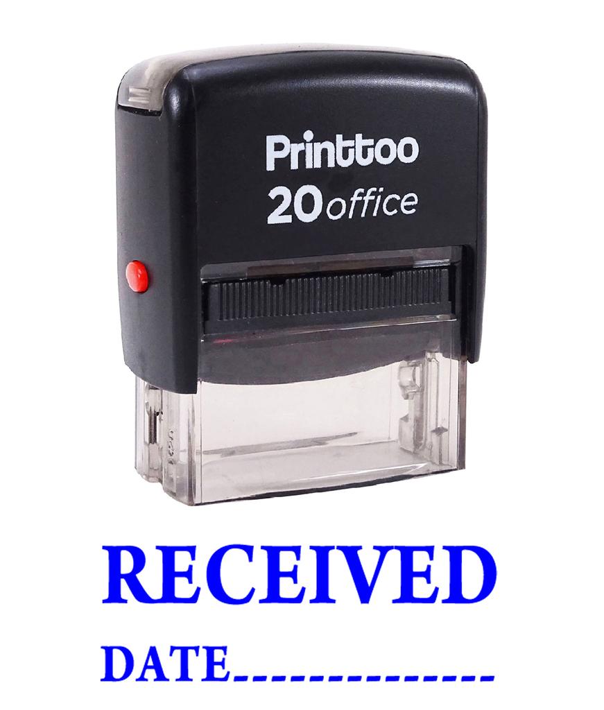 Printtoo RECEIVED WITH DATE Self Inking Rubber Stamp Office Stationary Custom
