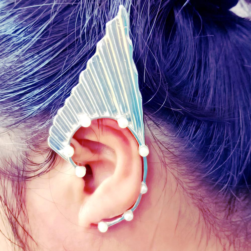 European Creative Fashion Pearl Elf Earrings With Alloy Material Women For
