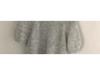 Women's Light Gray Puff Sleeve Mohair Sweater - Autumn/Winter, Round Neck, Short Sleeve Knit Top.