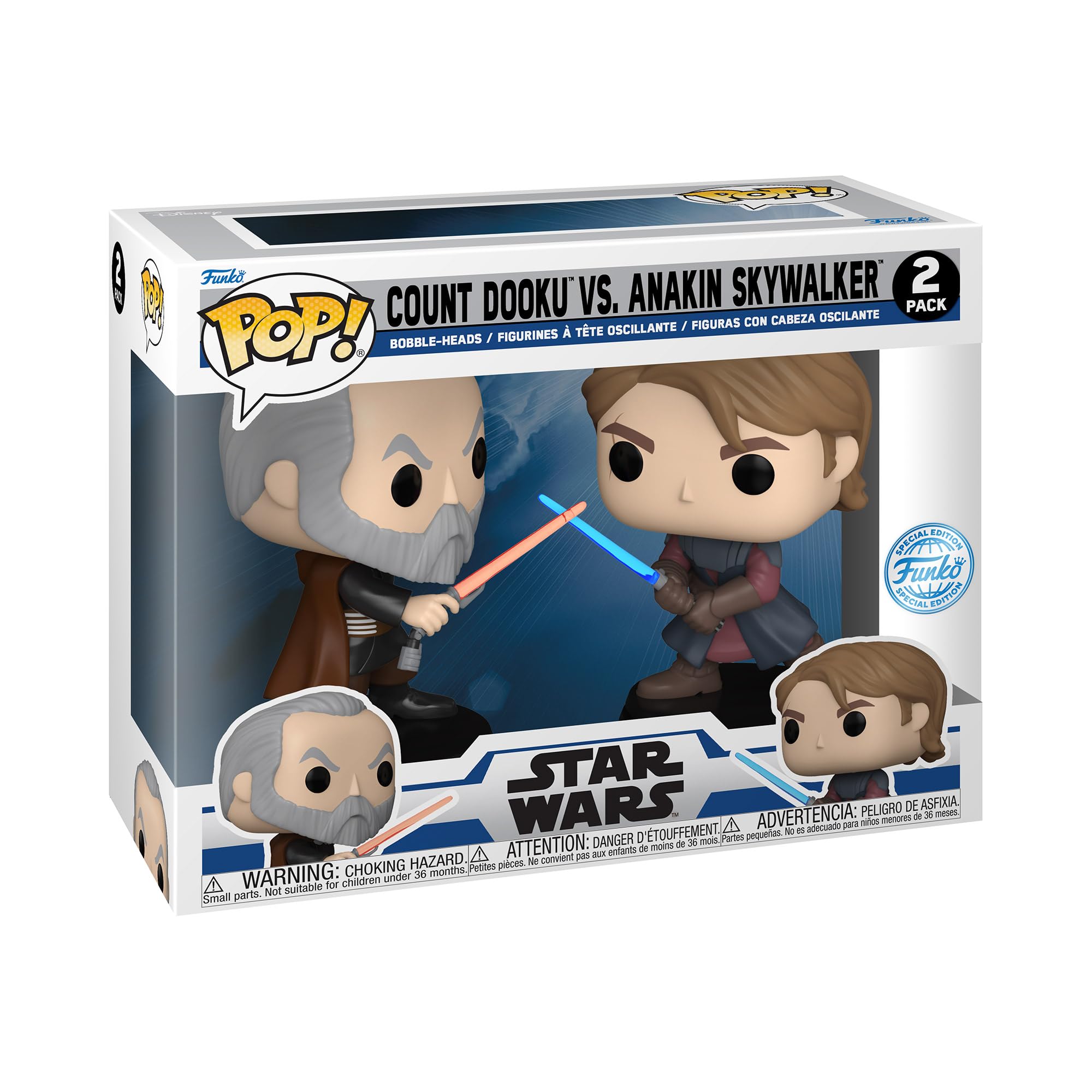

Funko Star Wars Clone Wars Anakin Duke Figures [GameStop Exclusive] POP! 2-pack vs.